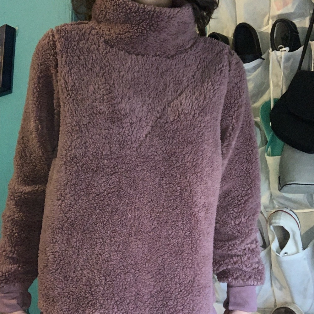 Fuzzy turtle neck sweater
